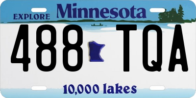 MN license plate 488TQA