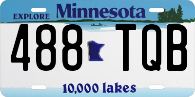 MN license plate 488TQB