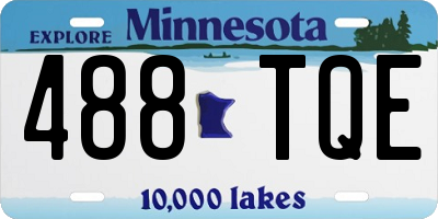MN license plate 488TQE