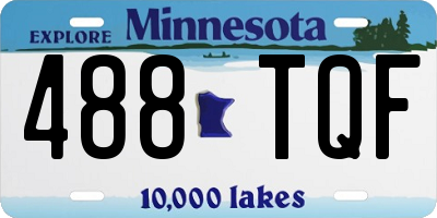MN license plate 488TQF