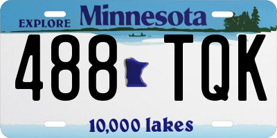 MN license plate 488TQK