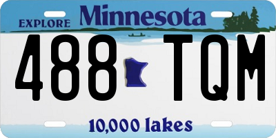 MN license plate 488TQM