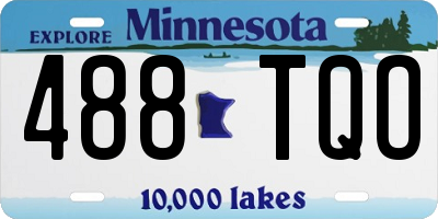 MN license plate 488TQO