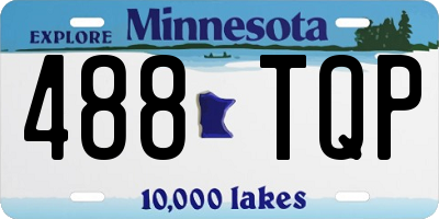 MN license plate 488TQP