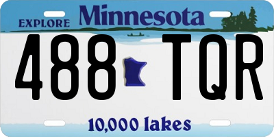 MN license plate 488TQR