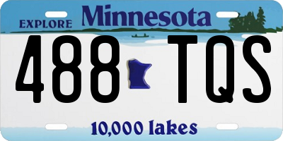 MN license plate 488TQS