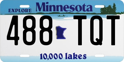 MN license plate 488TQT