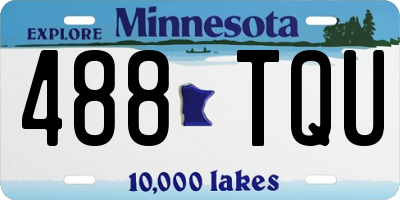 MN license plate 488TQU