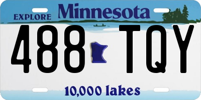 MN license plate 488TQY