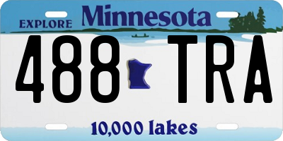MN license plate 488TRA