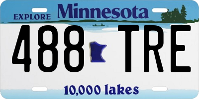 MN license plate 488TRE
