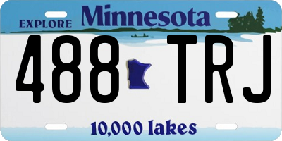 MN license plate 488TRJ
