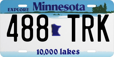 MN license plate 488TRK