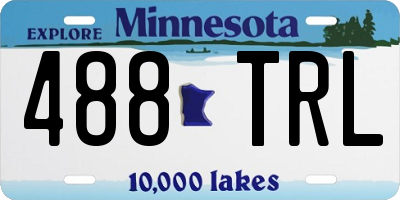 MN license plate 488TRL