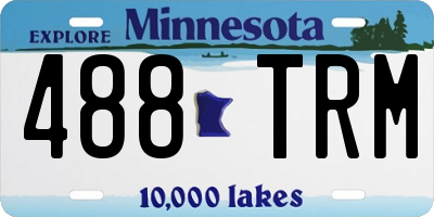 MN license plate 488TRM