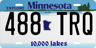 MN license plate 488TRQ