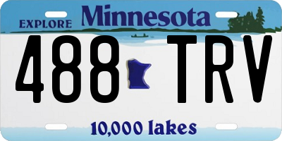 MN license plate 488TRV