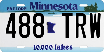 MN license plate 488TRW