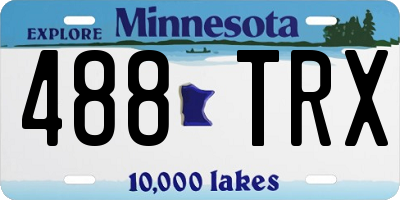 MN license plate 488TRX