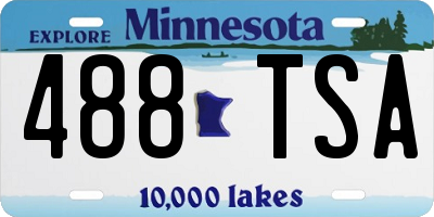MN license plate 488TSA