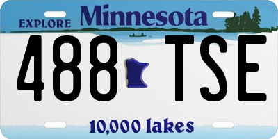 MN license plate 488TSE