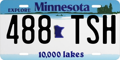 MN license plate 488TSH