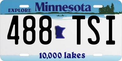 MN license plate 488TSI