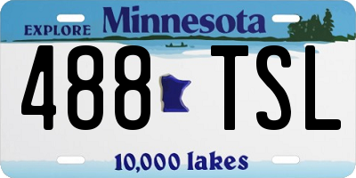 MN license plate 488TSL