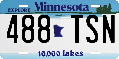 MN license plate 488TSN