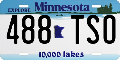 MN license plate 488TSO