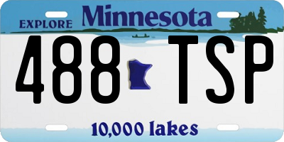 MN license plate 488TSP
