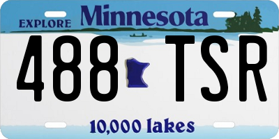 MN license plate 488TSR