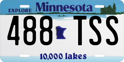MN license plate 488TSS