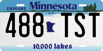 MN license plate 488TST