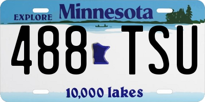 MN license plate 488TSU