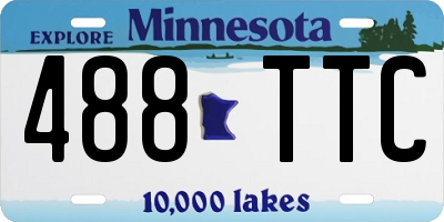 MN license plate 488TTC