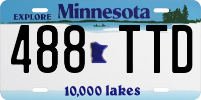 MN license plate 488TTD