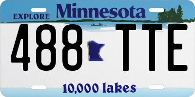 MN license plate 488TTE