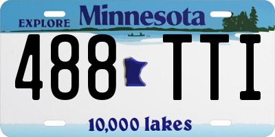 MN license plate 488TTI