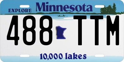 MN license plate 488TTM