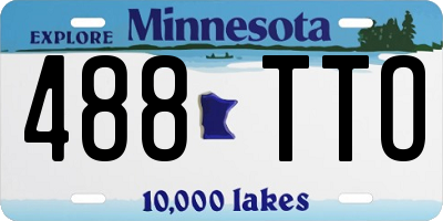 MN license plate 488TTO