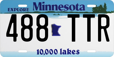 MN license plate 488TTR