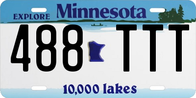 MN license plate 488TTT