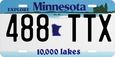 MN license plate 488TTX