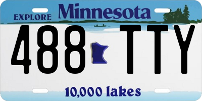 MN license plate 488TTY