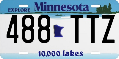 MN license plate 488TTZ