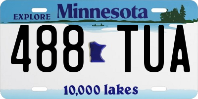 MN license plate 488TUA