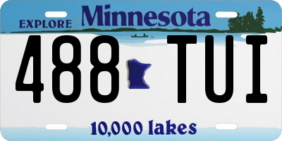 MN license plate 488TUI