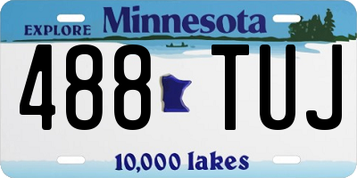 MN license plate 488TUJ