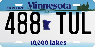 MN license plate 488TUL